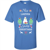 This Lawyer Loves Christmas Tree Shirt with Snowman