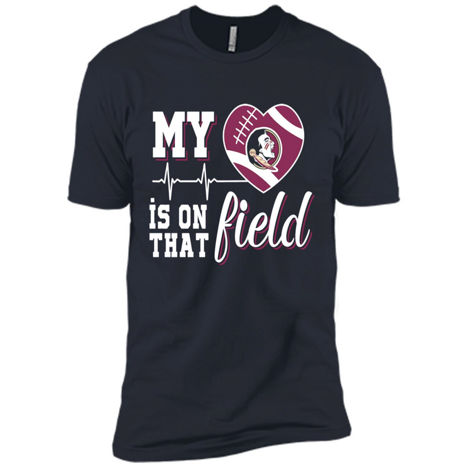 Florida State Seminoles Football My Heart is on that Field - Premium Short Sleeve T-Shirt