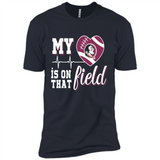 Florida State Seminoles Football My Heart is on that Field - Premium Short Sleeve T-Shirt