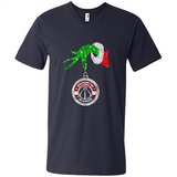 Funny Washington Wizards Glitter Grinch Monogram Ornament Christmas - Men's V-Neck