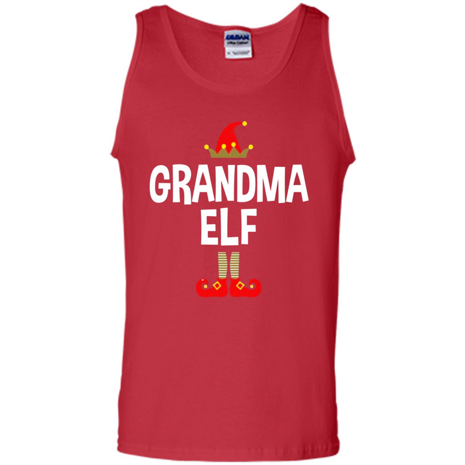 Grandma Elf Shirt -Family Matching Christmas Pajamas - Tank Top
