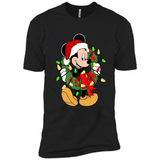 Disney Mickey Mouse Christmas Lights Sweatshirt - Premium Short Sleeve T-Shirt