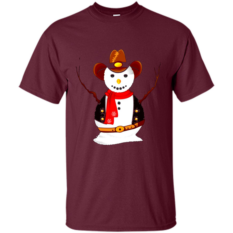 Snowman Cowboy Merry Christmas Xmas