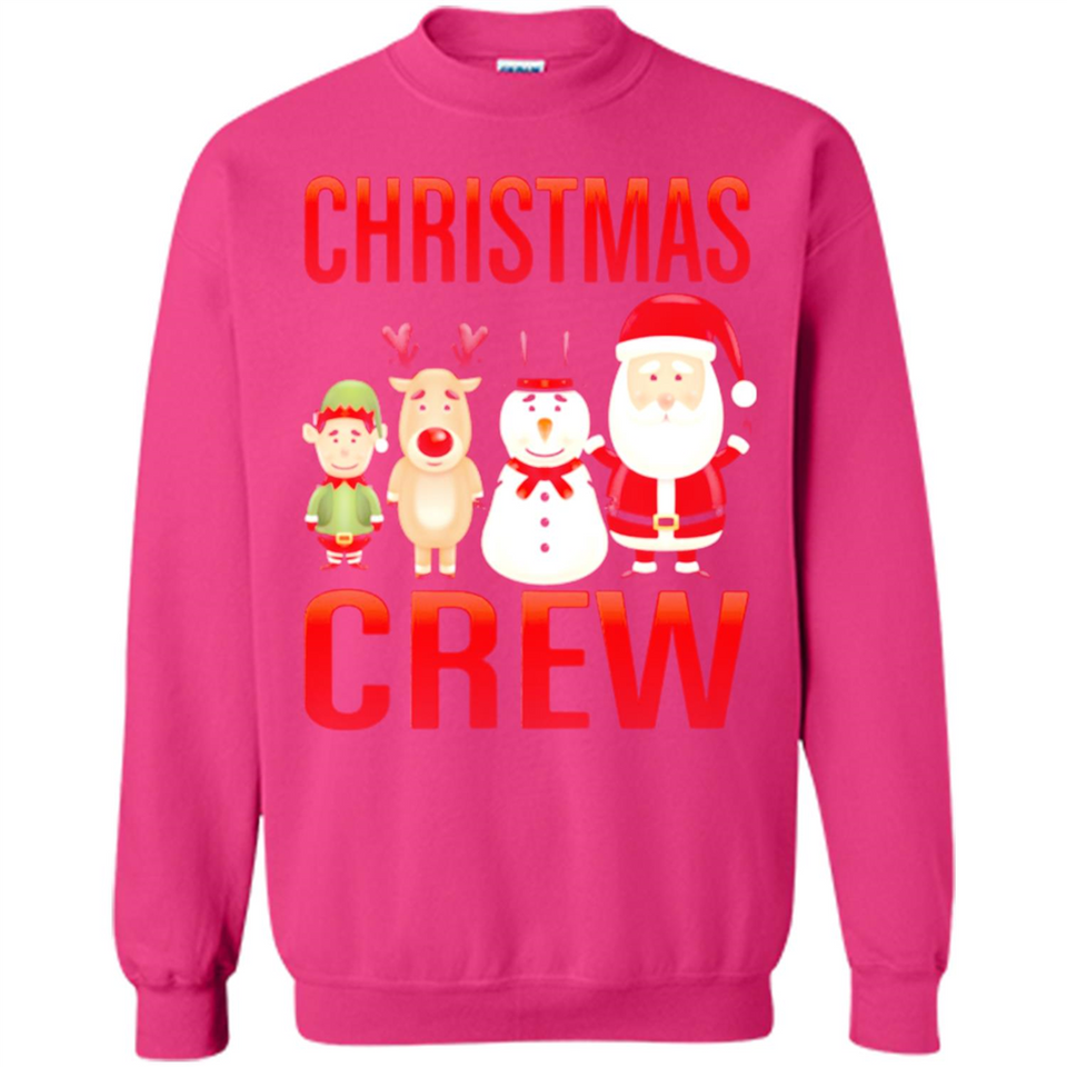 CHRISTMAS CREW Shirt X-mas Santa Snowman Reindeer Elf - Sweatshirt