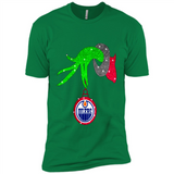 GRINCH HAND HOLDING EDMONTON OILERS GLITTER CHRISTMAS PINGPONG