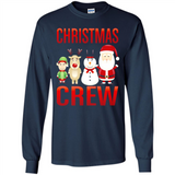 CHRISTMAS CREW Shirt X-mas Santa Snowman Reindeer Elf - Long Sleeve T-Shirt