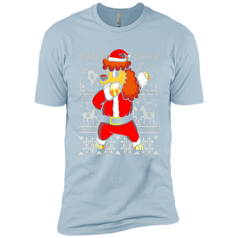 Dabbing Poodle Santa Christmas Holiday Sweatshirt - Premium Short Sleeve T-Shirt