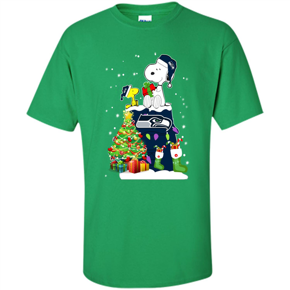 SEATTLE SEAHAWKS SNOOPY & WOODSTOCK CHRISTMAS