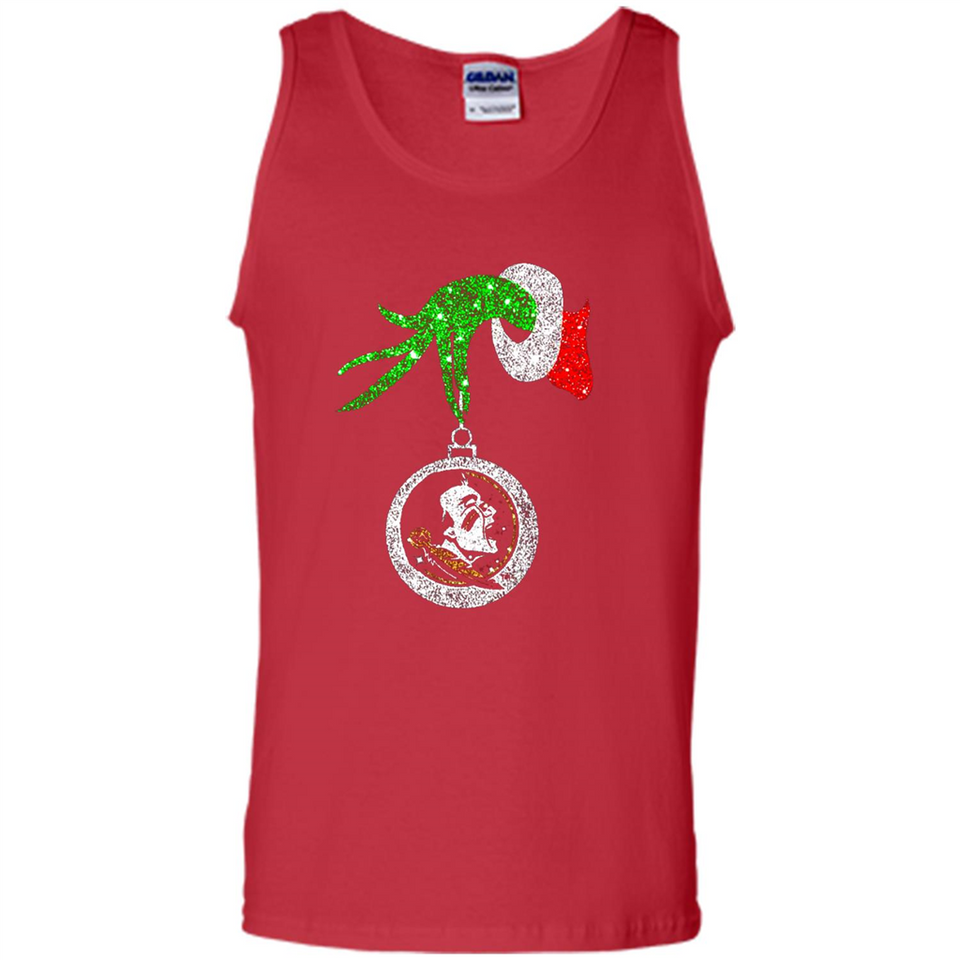 Amazing Florida State Seminoles Glitter Grinch Monogram Ornament Christmas Gift - Tank Top