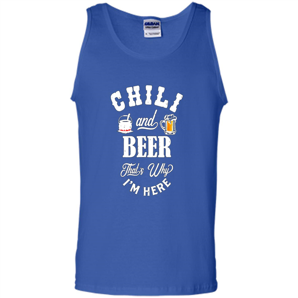 Chili Cookoff Funny T-shirt Chili And Beer - Tank Top