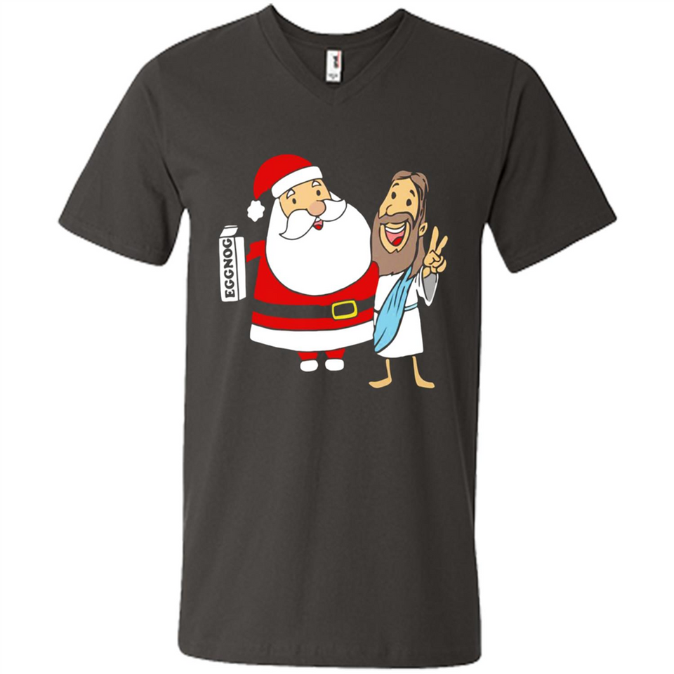 Eggnog Santa And Jesus Christmas