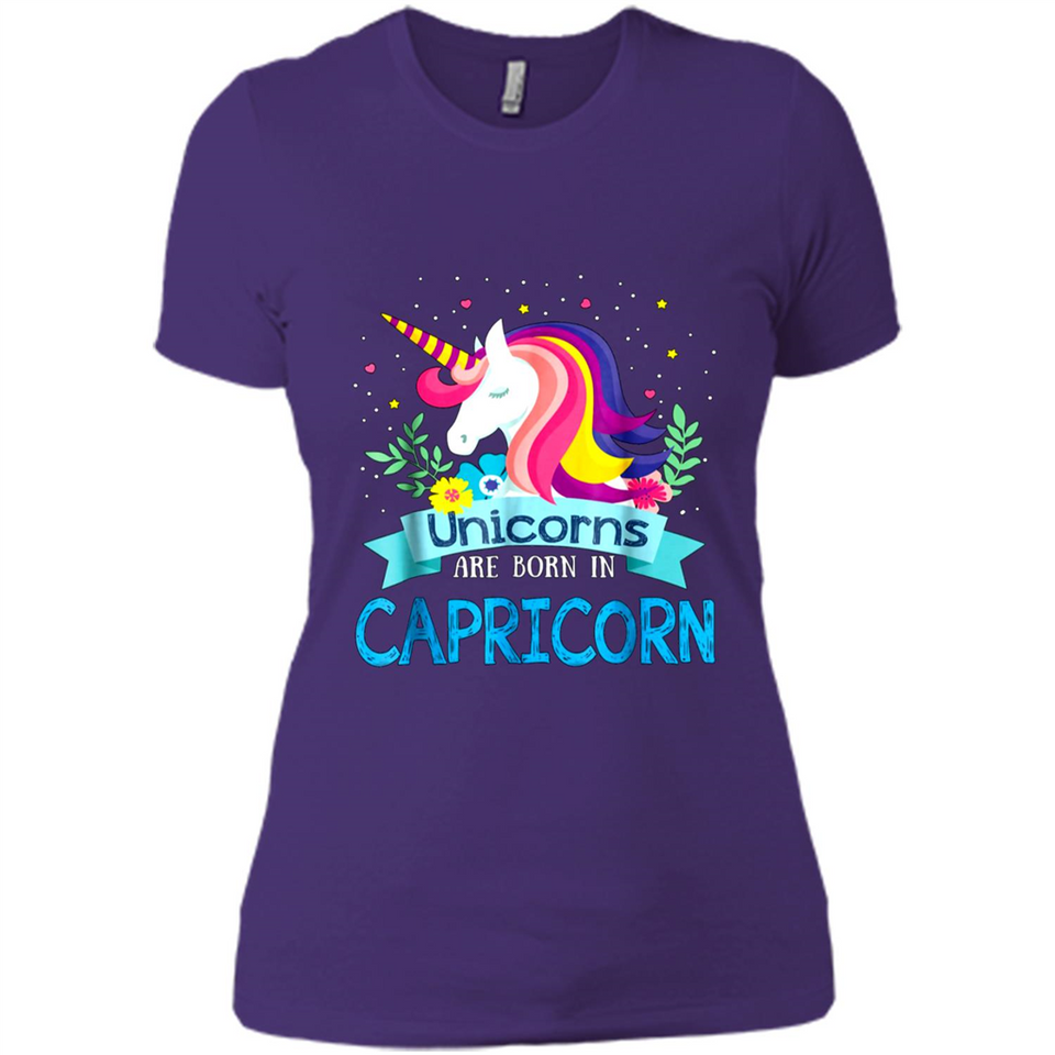 Unicorns are born in Capricorn Birthday Rainbow Gift Custom Ultra Cotton