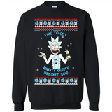Rick and Morty Time to get Riggity Riggity Wrecked Son Christmas sweater - Sweatshirt