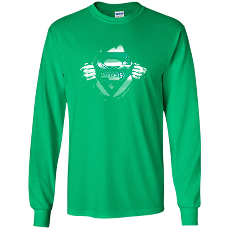 Charlotte Hornets And Superman Fans - Long Sleeve T-Shirt