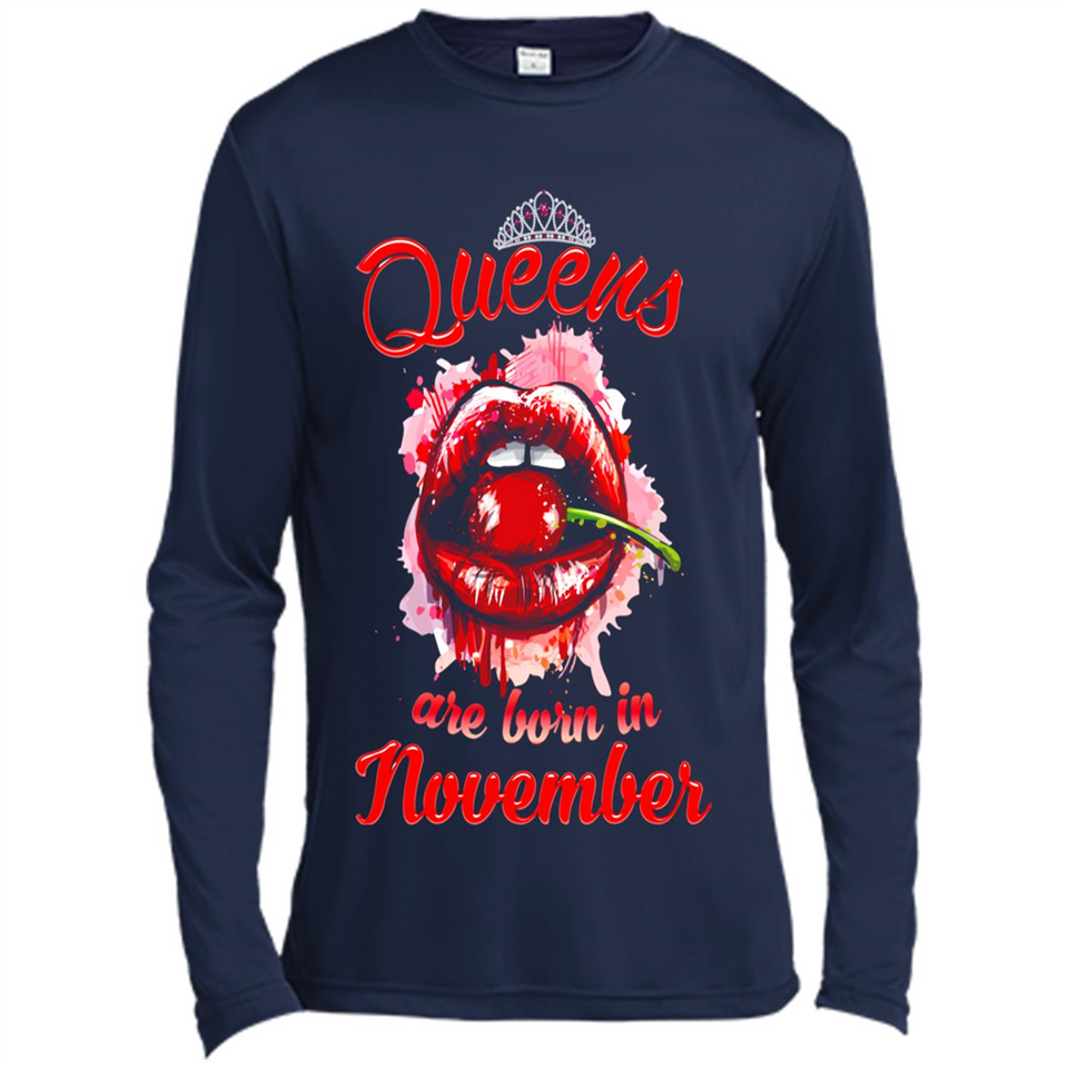 Queens Are Born In November T-Shirt Sexy Lips