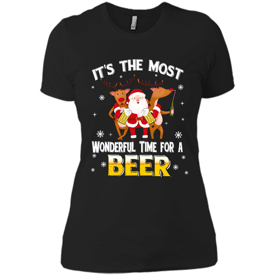Its The Most Wonderful Time for a Beer - Ladies' Boyfriend T-Shirt