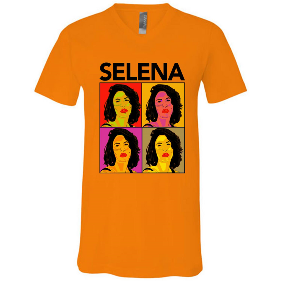 Selena Quintanilla Pop Art - Canvas Unisex V-Neck