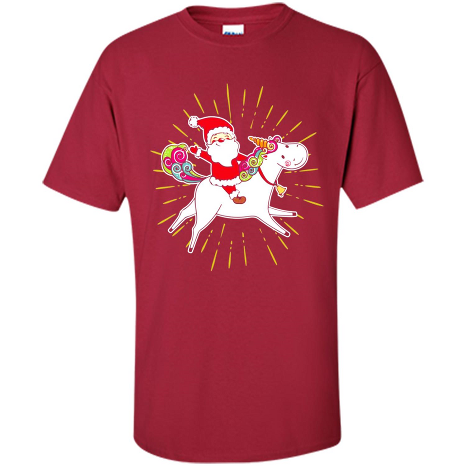 Unicorn And Santa Christmas - Shirt