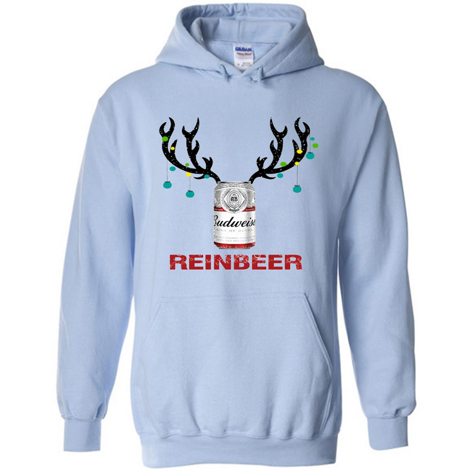 Budweiser Reinbeer Funny Beer Reindeer Christmas Sweatshirt - Hoodie