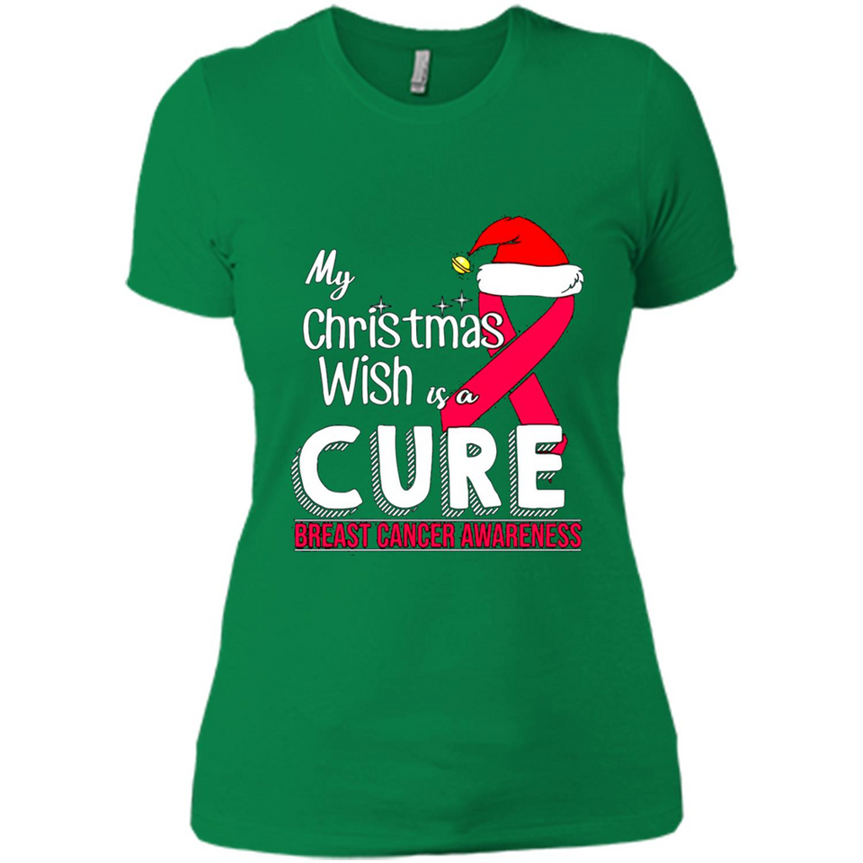 My Christmas Wish Is A Cure Breast Cancer Awareness sweater PINGPONG