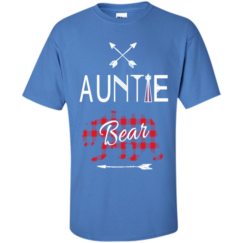 Aunt Shirt Buffalo Plaid Family Camp Bear Tee - Shirt