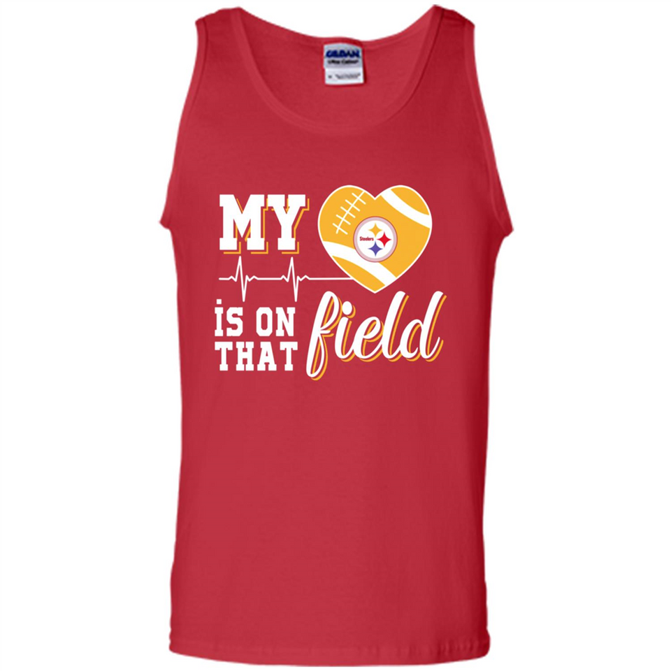 Pittsburgh Steelers Football My Heart is on that Field - Tank Top
