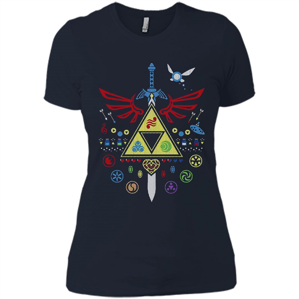 Song of Christmas Time the Legend of Zelda Ugly Sweater Perfect Christmas - Ladies' Boyfriend T-Shirt
