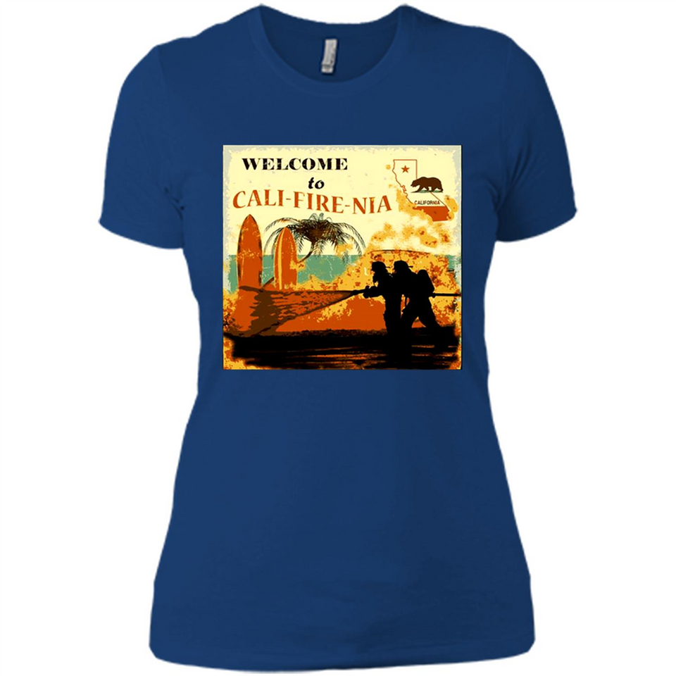 Paradise California Camp Fire Youth T-Shirt PINGPONG - Ladies' Boyfriend T-Shirt