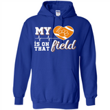 Clemson Tiger Paw Football My Heart is on that Field - Hoodie