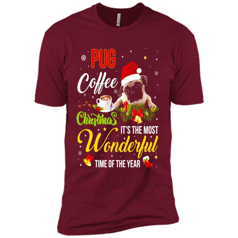 Pug Coffee Wonderful Christmas
