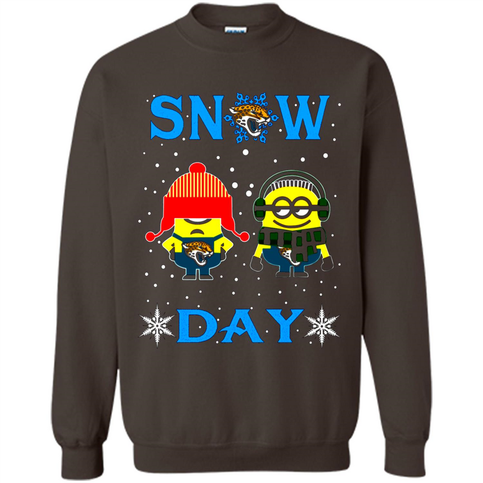 Snow Day Shirt For Jacksonville Jaguars Vs Minion Fans pingpong