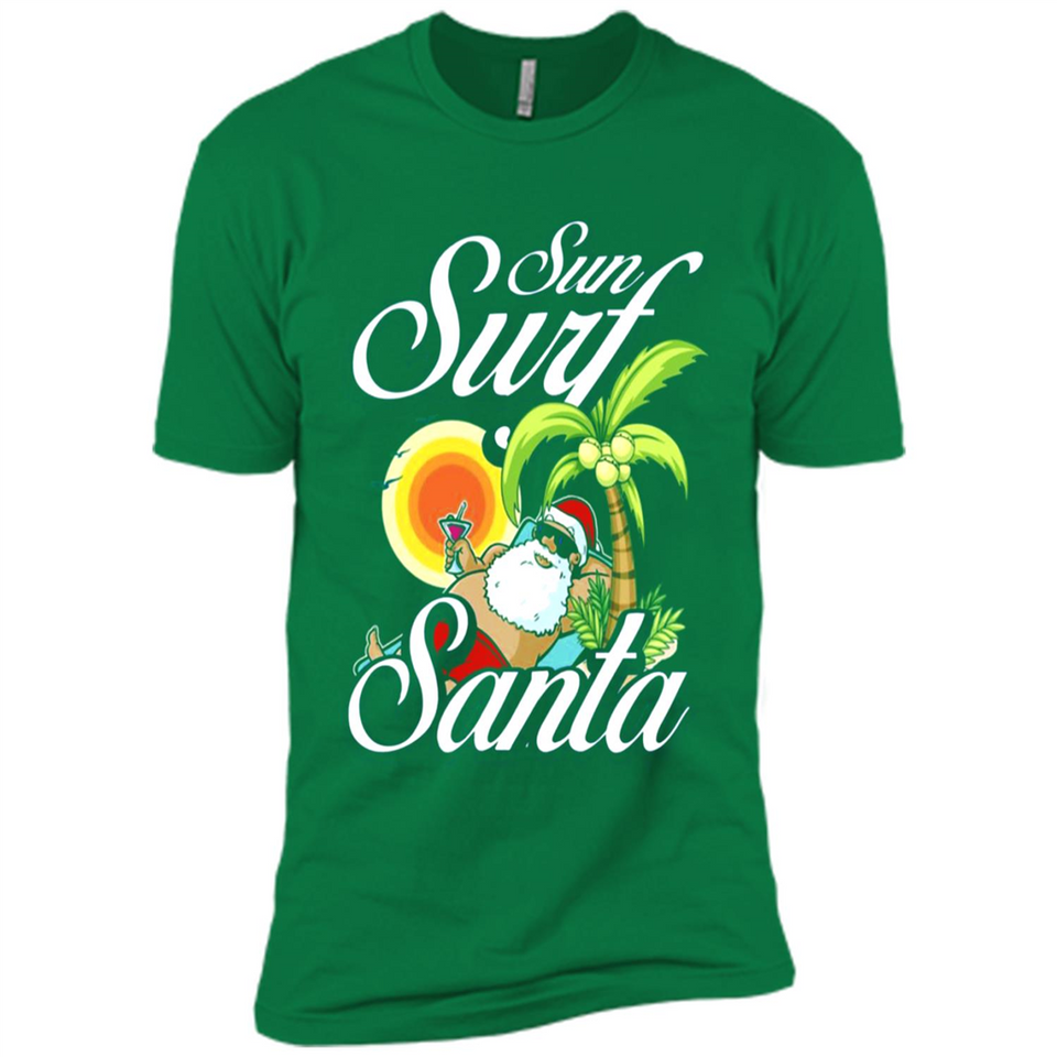 Sun Surf Santa - Premium Short Sleeve T-Shirt