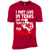 I May Live In Texas But My Team Is The Chiefs - Premium Short Sleeve T-Shirt