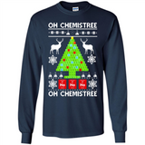 Oh Chemistree, Oh Chemistree Christmas Ugly Sweater - Long Sleeve T-Shirt