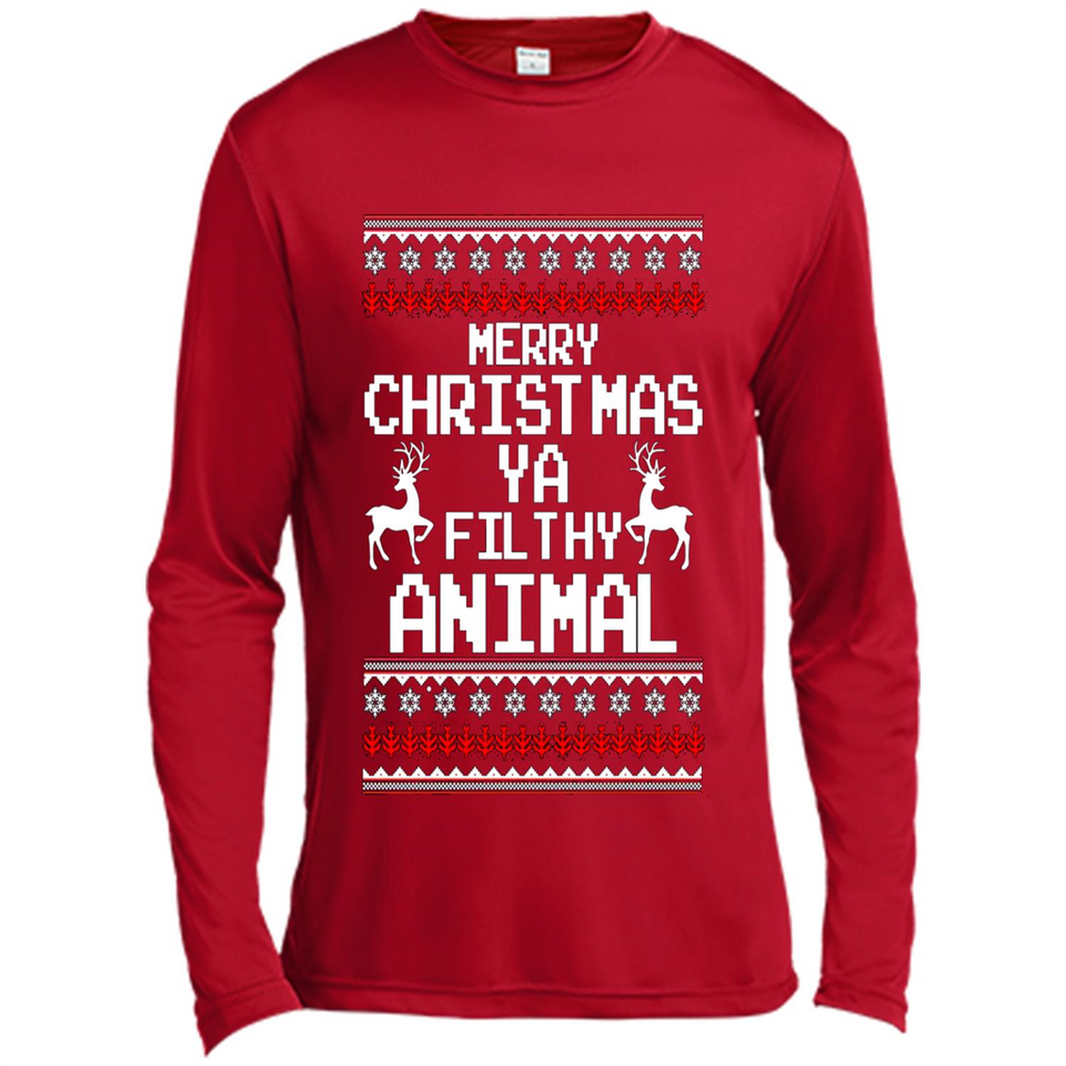 Merry Christmas ya filthy animal ulgy sweater PINGPONG