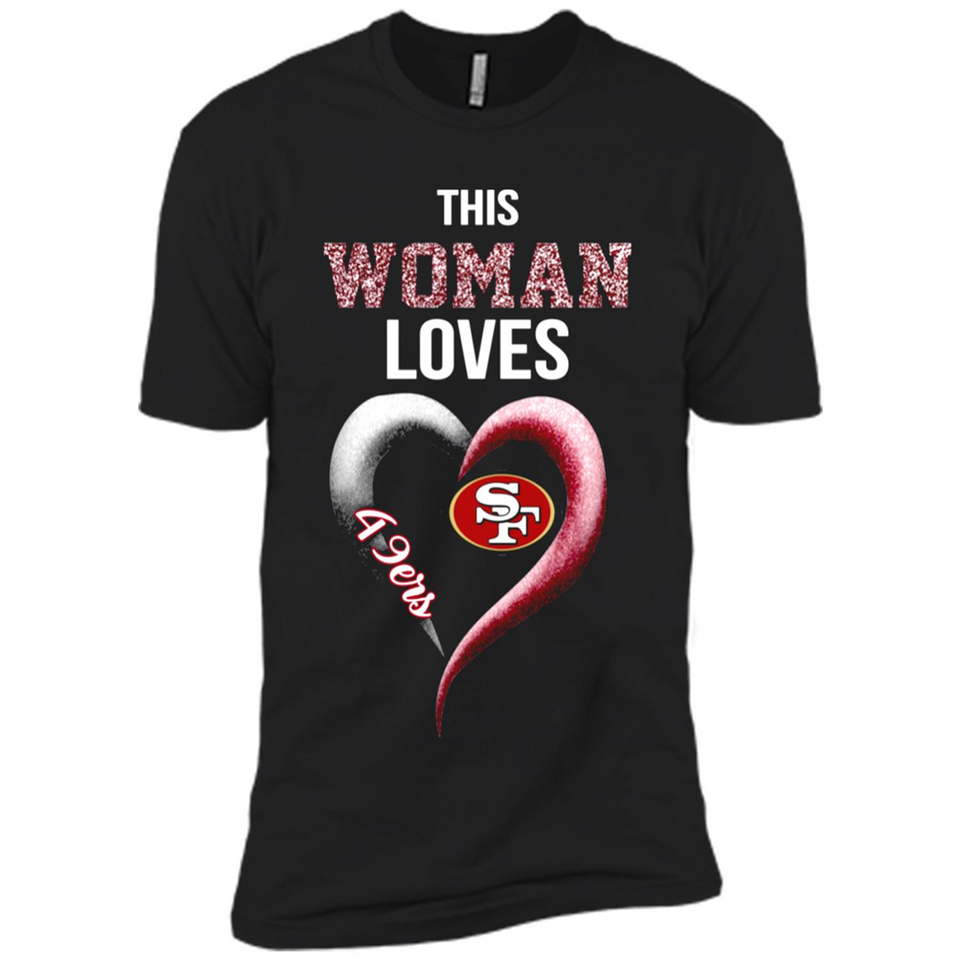 This Woman love 49ers NFL football team - Premium Short Sleeve T-Shirt