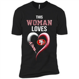 This Woman love 49ers NFL football team - Premium Short Sleeve T-Shirt