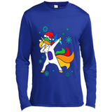 Christmas Dabbing Unicorn - Canvas Long Sleeve T-Shirt