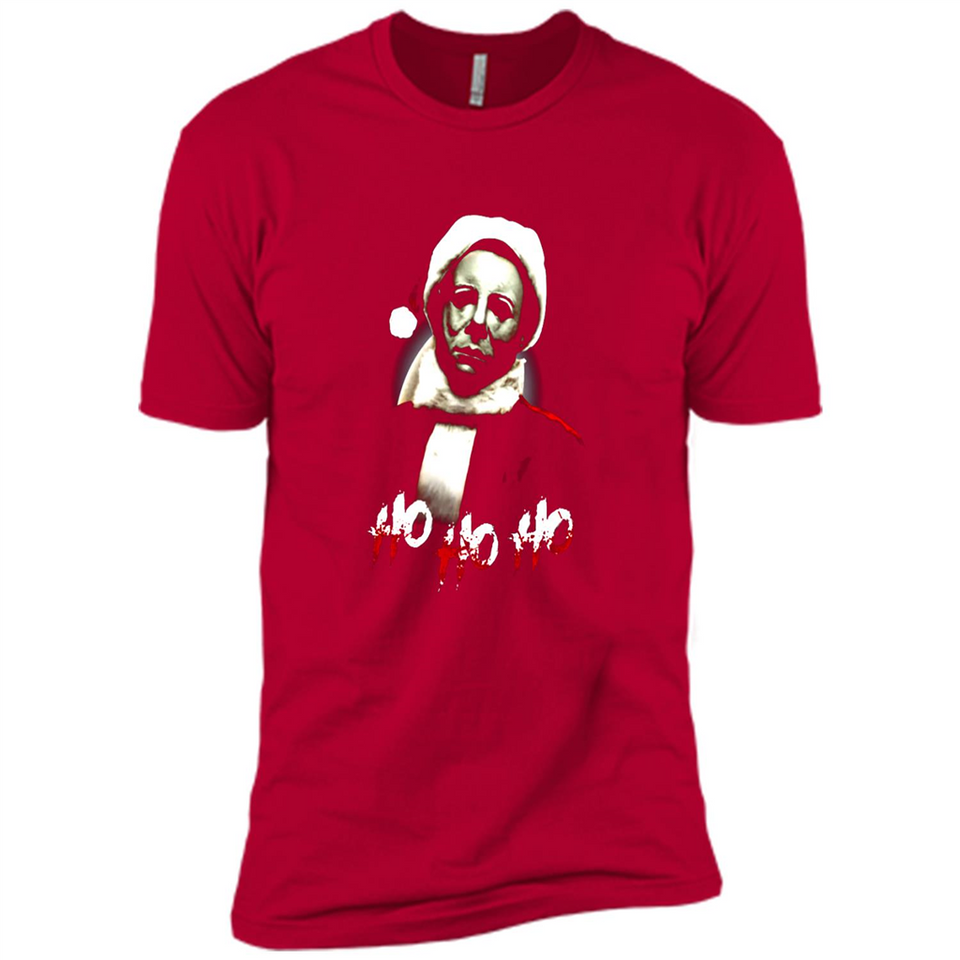 Santa Michael Myers Ho Ho Ho Merry Christmas Sweatshirt - Premium Short Sleeve T-Shirt