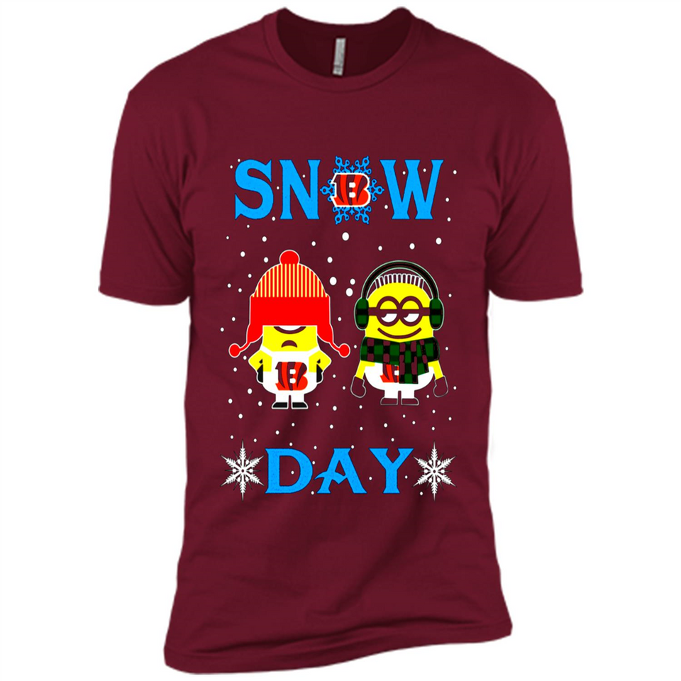Snow Day Shirt For Cincinnati Bengals Vs Minion Fans pingpong