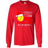 Dear Santa I Really Did Try To Be A Nice Softball Mom T-Shirt - Long Sleeve T-Shirt
