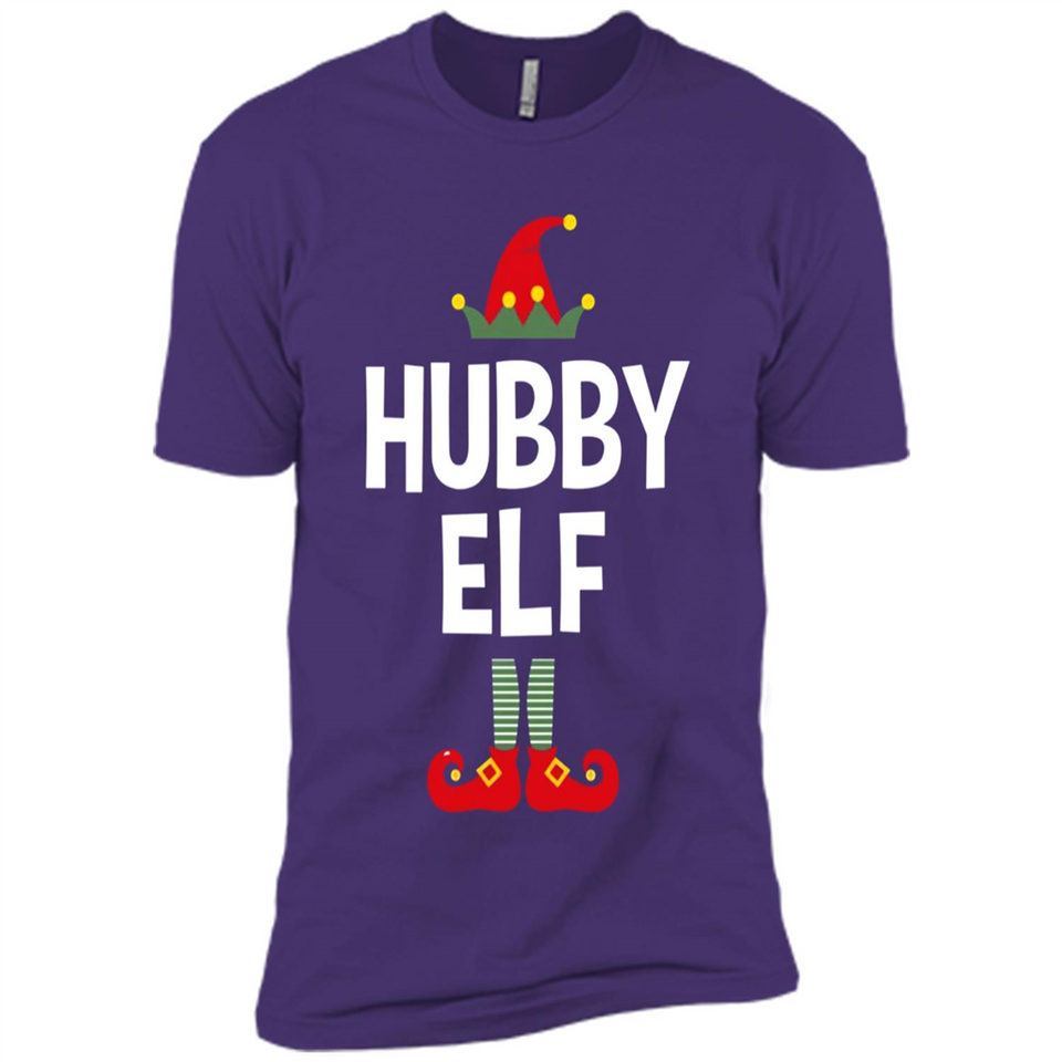 Hubby Elf Shirt - Family Matching Christmas Pajamas - Premium Short Sleeve T-Shirt
