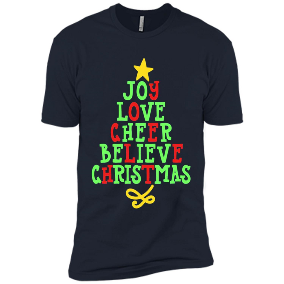 Joy Love Cheer Believe Christmas Tree
