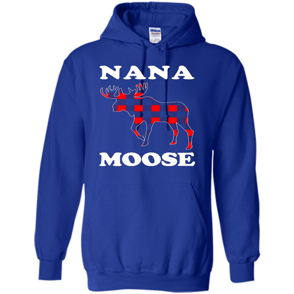 Nana Moose Funny Christmas Plaid Buffalo T-Shirt - Hoodie