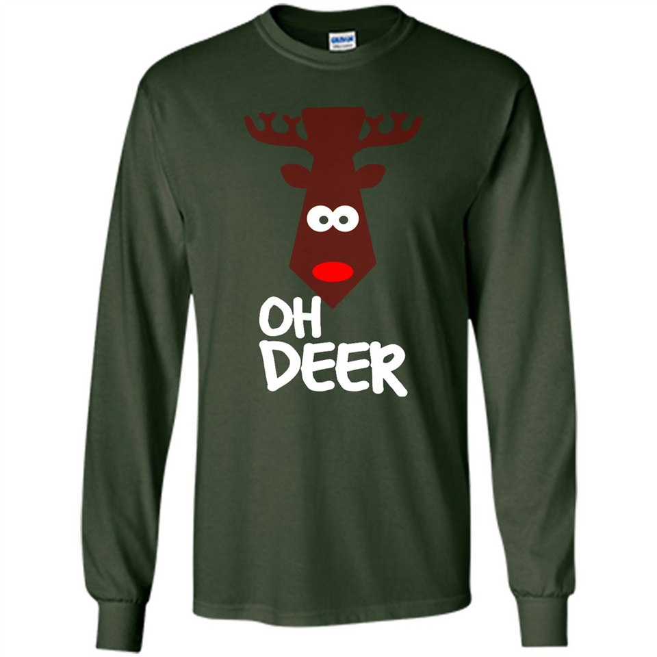 Oh Deer Christmas Reindeer Black mugs PINGPONG - Long Sleeve T-Shirt