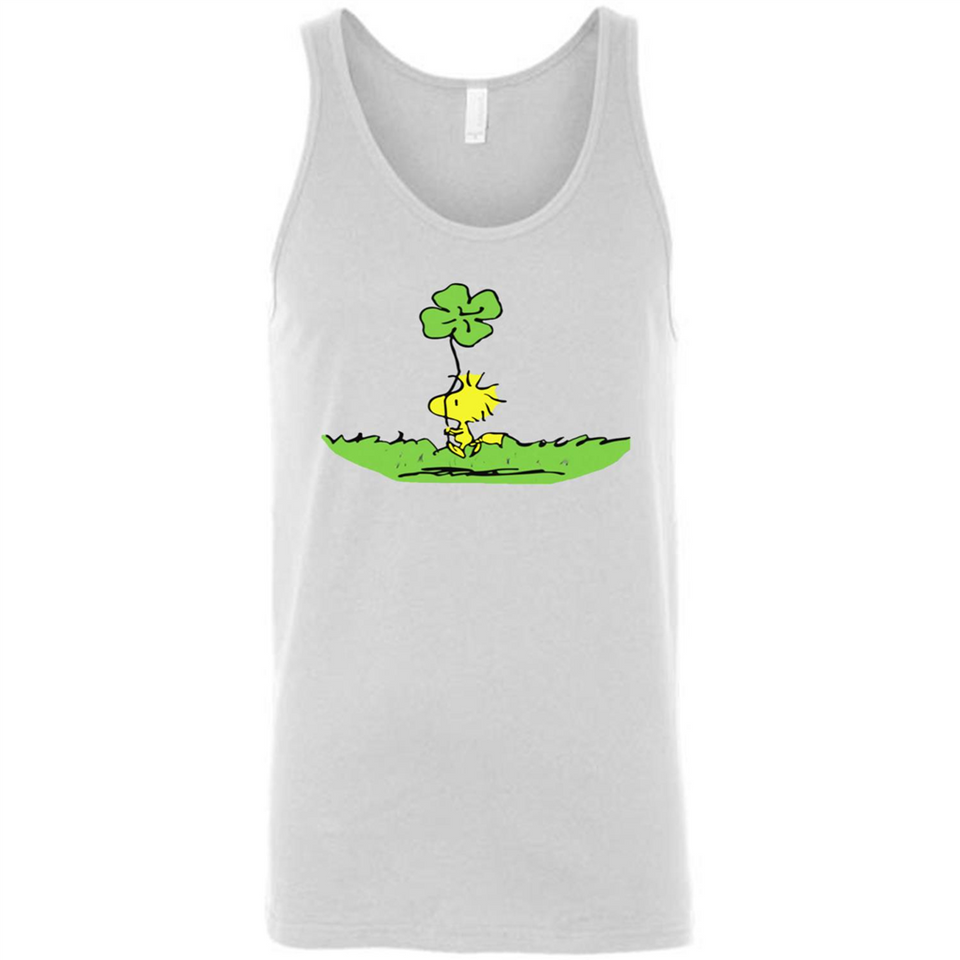 Snoopy Woodstock Shamrock - Canvas Unisex Tank