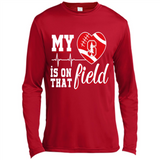 Stanford Cardinal Football My Heart is on that Field - Canvas Long Sleeve T-Shirt