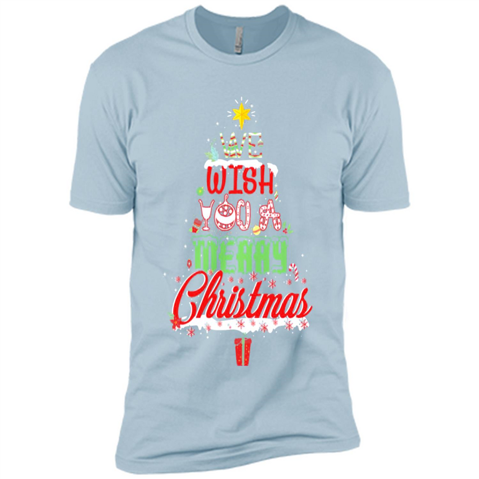 We Wish You A Merry Christmas Funny Pine Gift Sleeve - Premium Short Sleeve T-Shirt