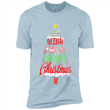 We Wish You A Merry Christmas Funny Pine Gift Sleeve - Premium Short Sleeve T-Shirt