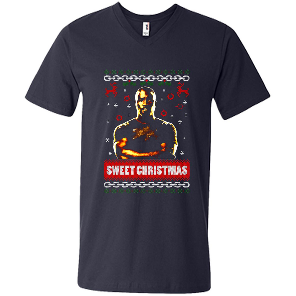Christmas Ugly Sweater Floyd Mayweather Sweet Christmas - Men's V-Neck